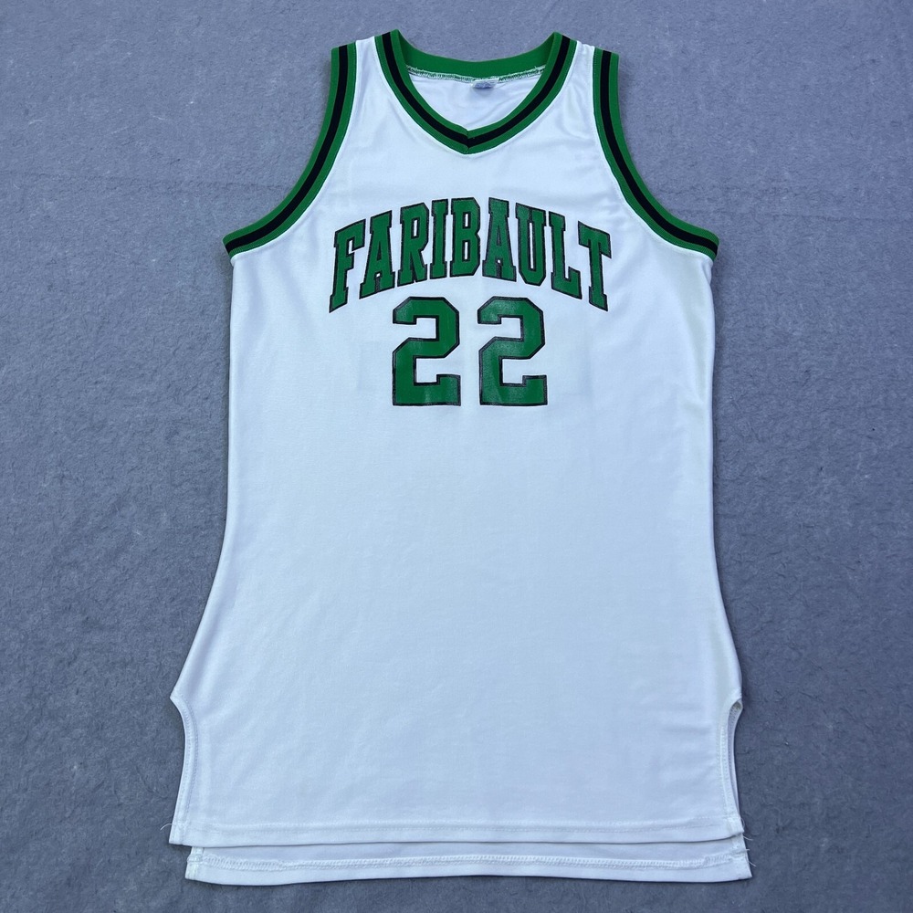 VTG Russell Faribault MN Basketball Jersey #22 White Tank Top Men's 44 USA Made
